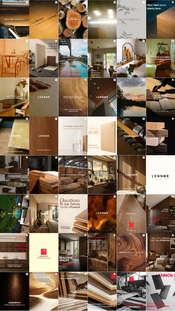 The Lennor Instagram grid